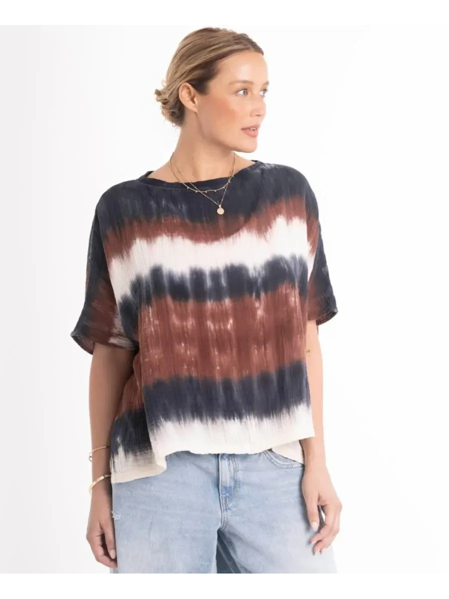 Топ из марли с принтом тай-дай Ocean+Main, Birch Tie Dye — изображение 1 из 5