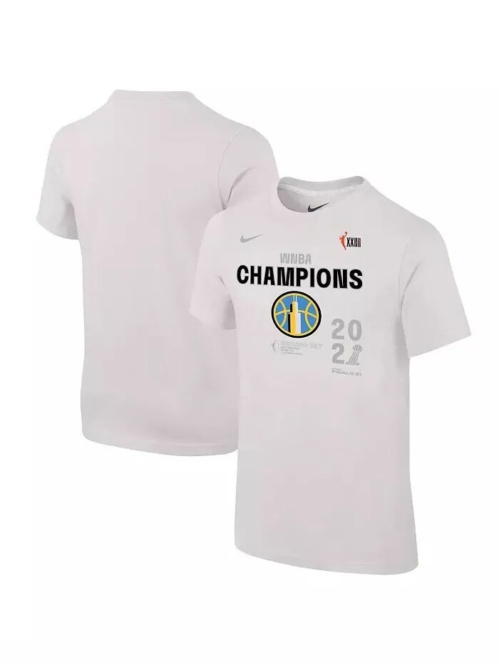 Мужская белая футболка Chicago Sky 2021 WNBA Finals Champions Nike — изображение 1 из 3