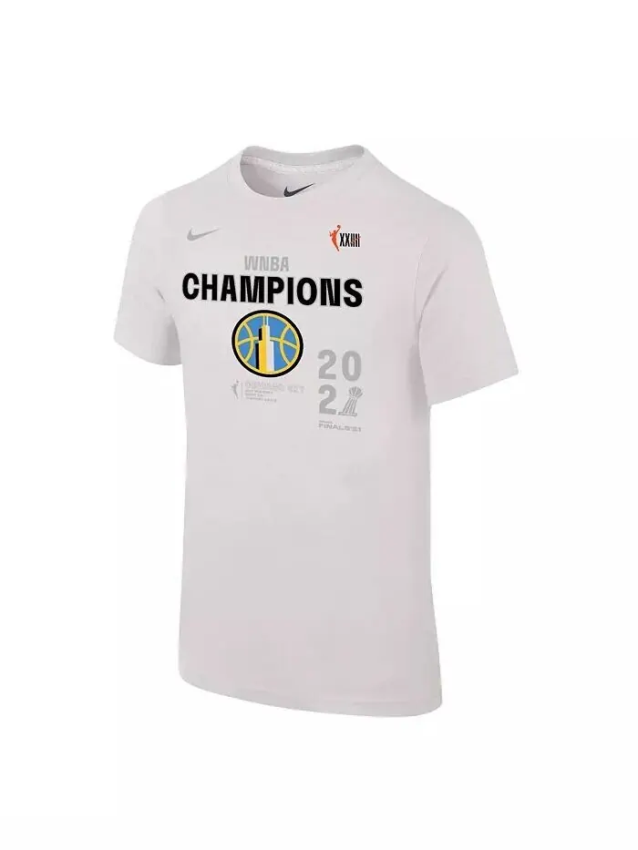 Мужская белая футболка Chicago Sky 2021 WNBA Finals Champions Nike — изображение 2 из 3
