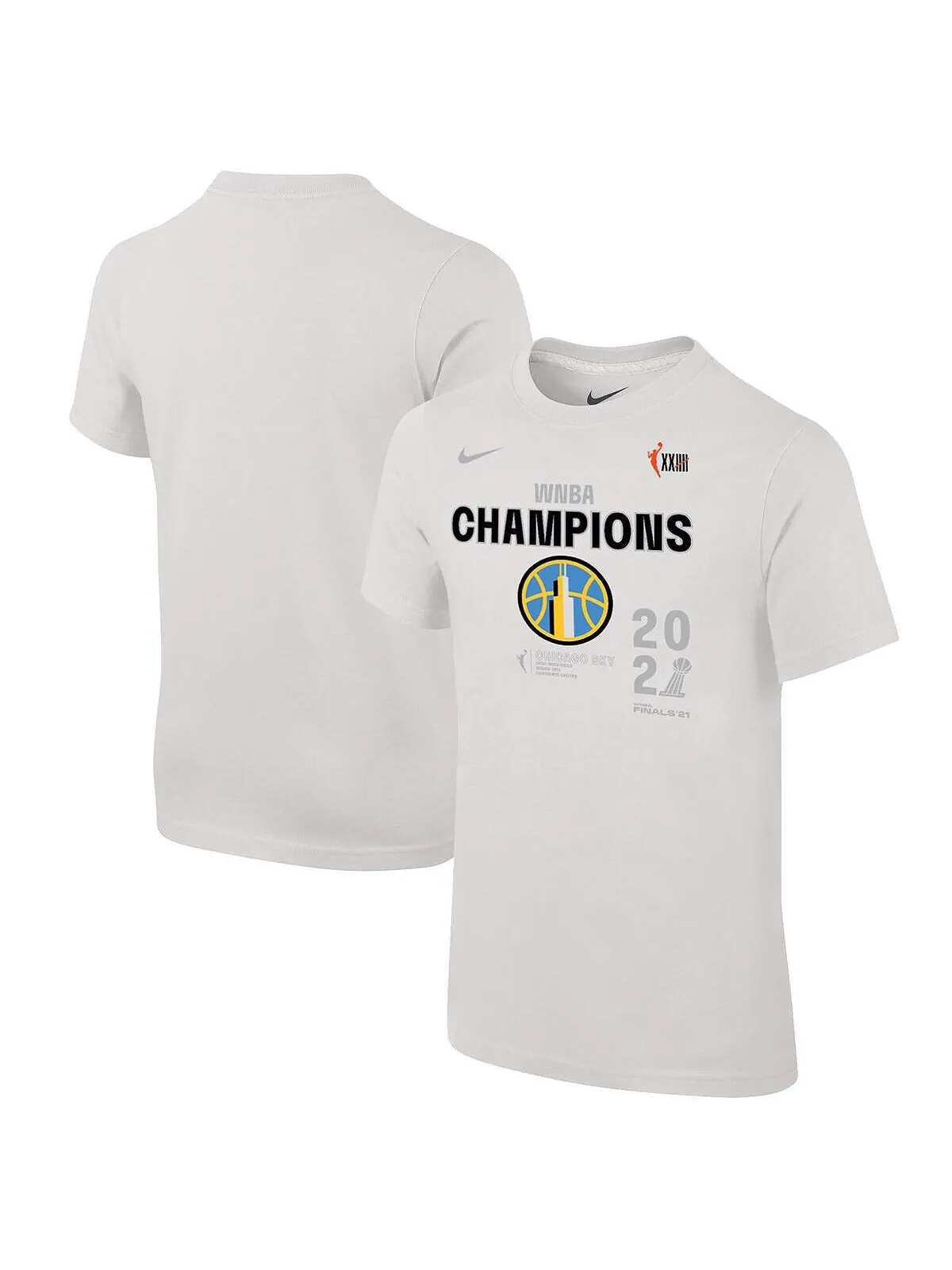 Мужская белая футболка chicago sky 2021 wnba finals champions Nike — изображение 1 из 3, белый