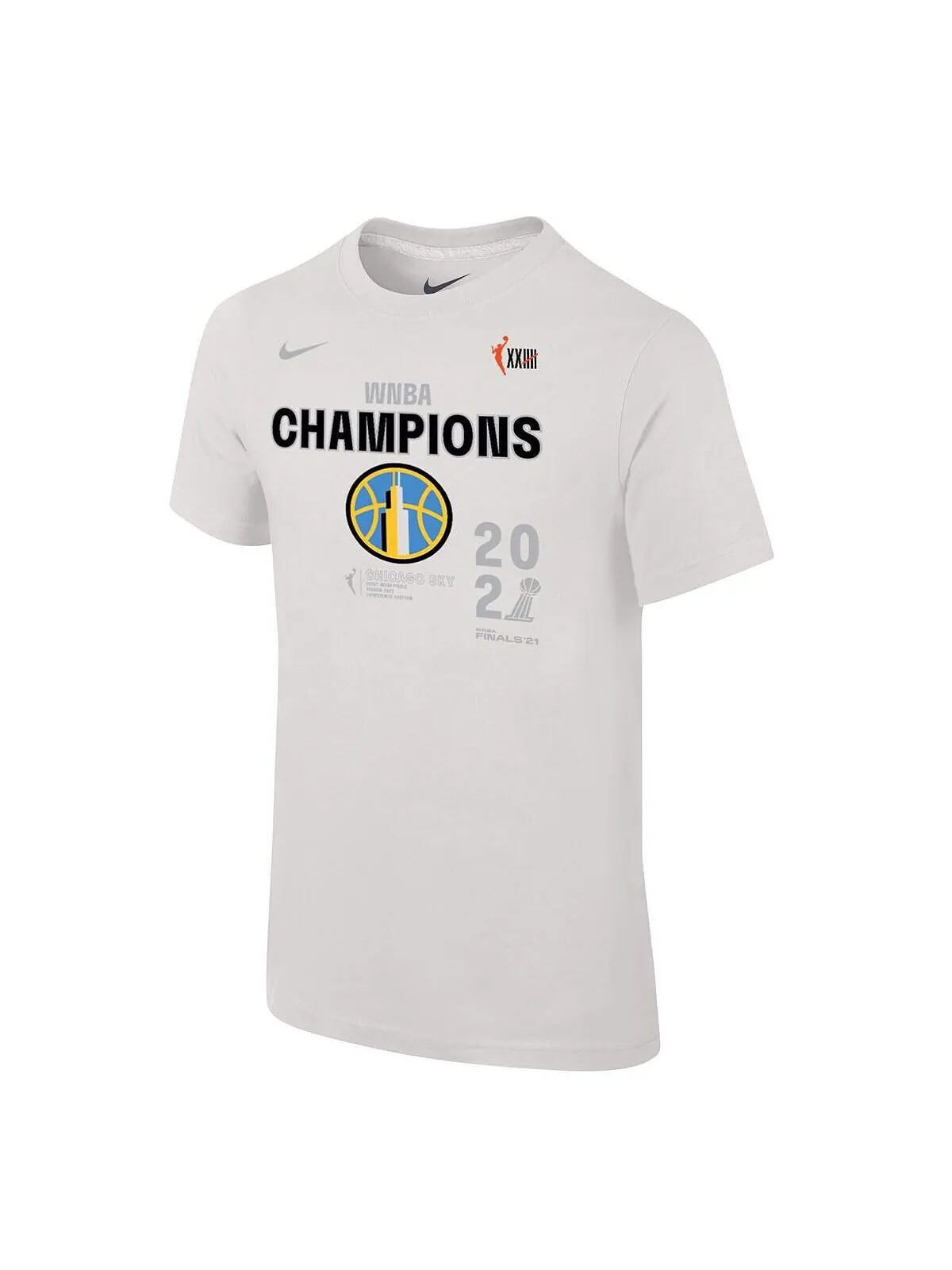 Мужская белая футболка chicago sky 2021 wnba finals champions Nike — изображение 2 из 3, белый