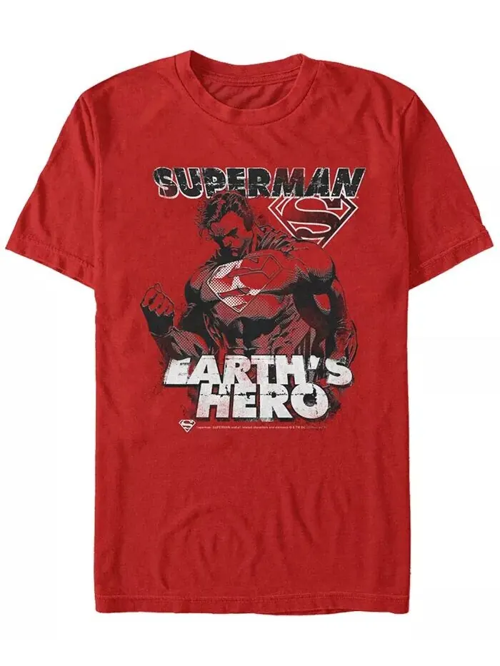 Мужская футболка DC Superman Earth's Hero с короткими рукавами Fifth Sun — изображение 1 из 1