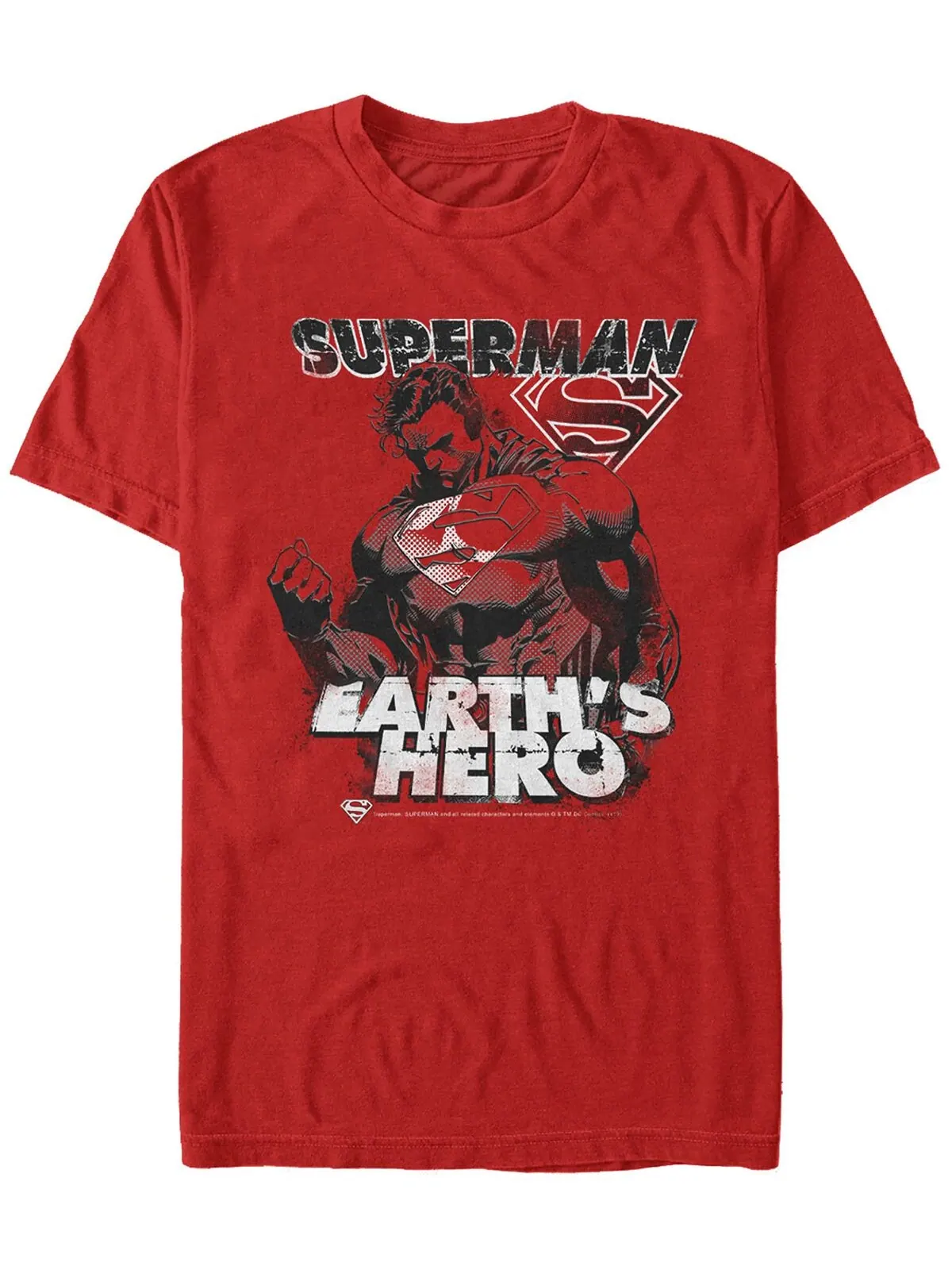 Мужская футболка с коротким рукавом dc superman earth's hero Fifth Sun — изображение 1 из 1, красный