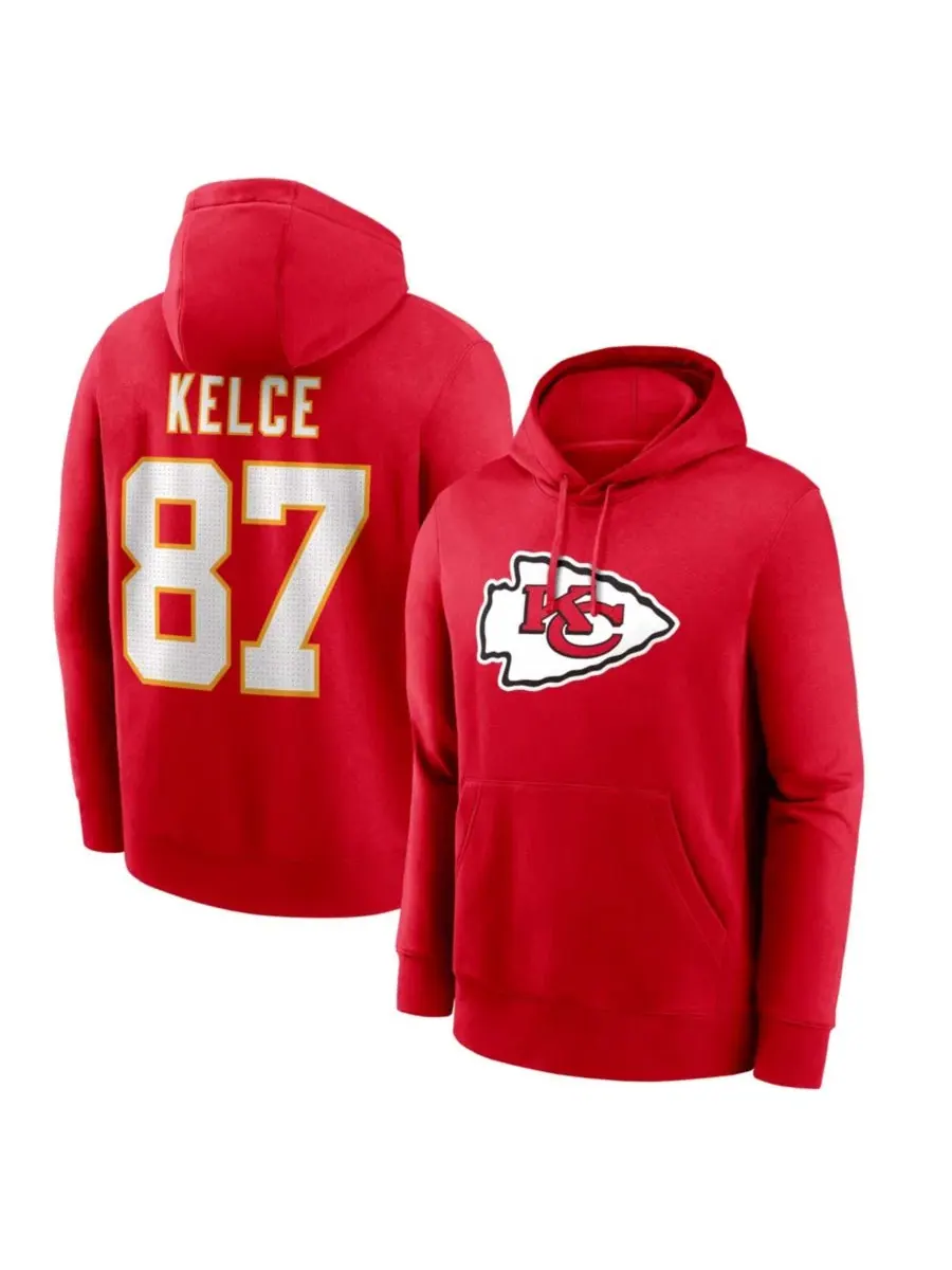 Худи с принтом Travis Kelce Name & Number Nike — изображение 1 из 3, красный