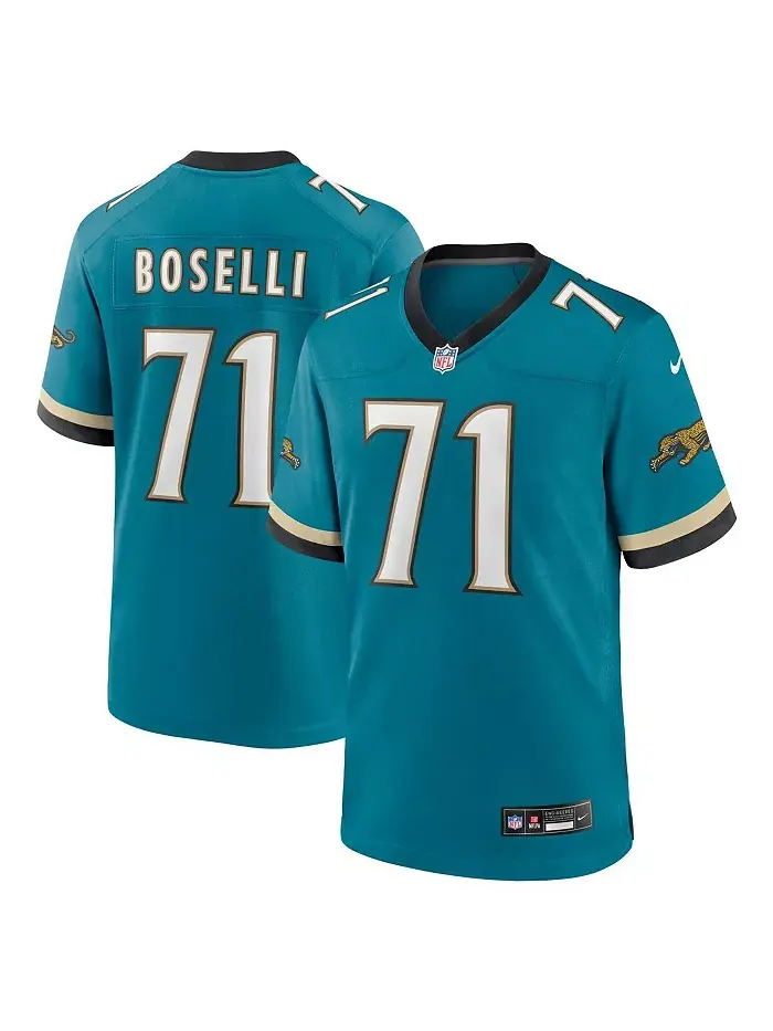 Мужская футболка Tony Boselli цвета морской волны Jacksonville Jaguars в ретро-стиле Prowler — изображение 1 из 3
