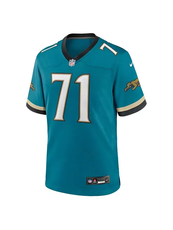 Мужская футболка Tony Boselli цвета морской волны Jacksonville Jaguars в ретро-стиле Prowler — изображение 3 из 3