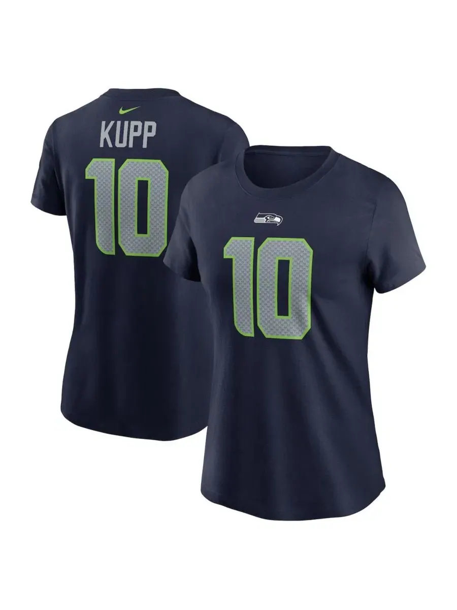 Футболка с длинным рукавом Cooper Kupp Name & Number Nike — изображение 1 из 3, темно-синий