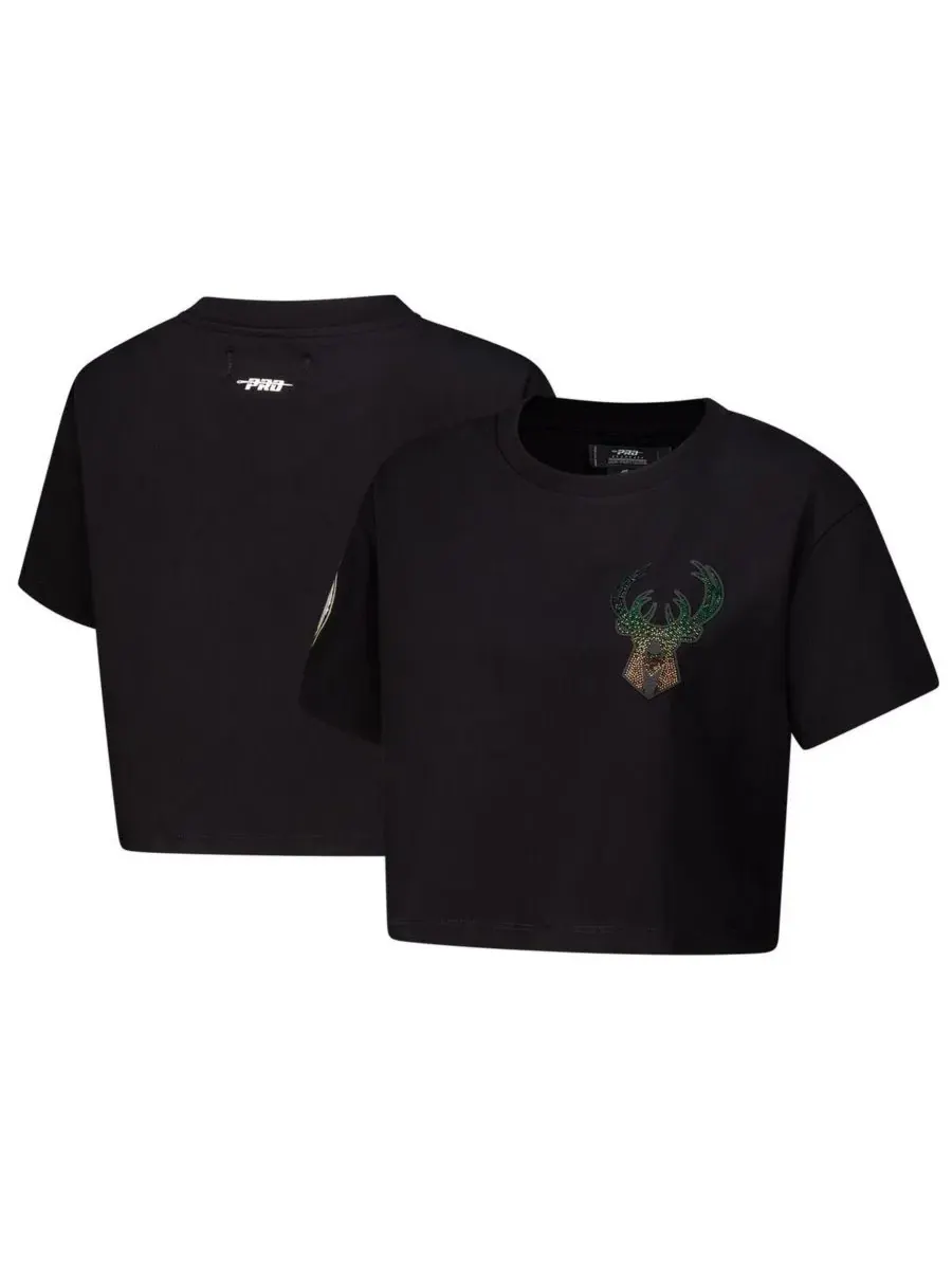 Футболка с принтом Jewels Boxy Cropped Pro Standard — изображение 1 из 3, черный