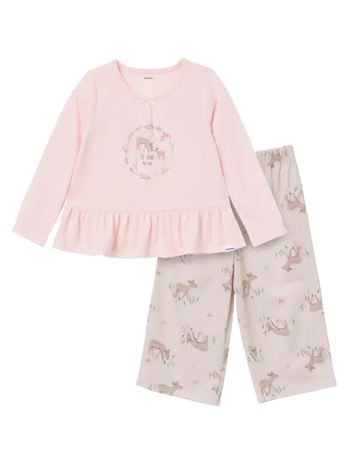 Пижамный комплект для девочек Toddler Girls 2-Piece Peplum Pajama Set Gerber — изображение 1 из 8