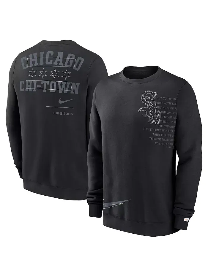 Мужской черный флисовый свитшот Chicago White Sox Statement Ball Game Nike — изображение 1 из 1
