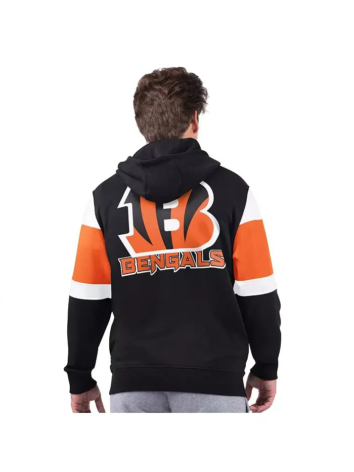 Мужская черная худи с молнией Cincinnati Bengals Extreme Full-Zip Starter — изображение 2 из 2
