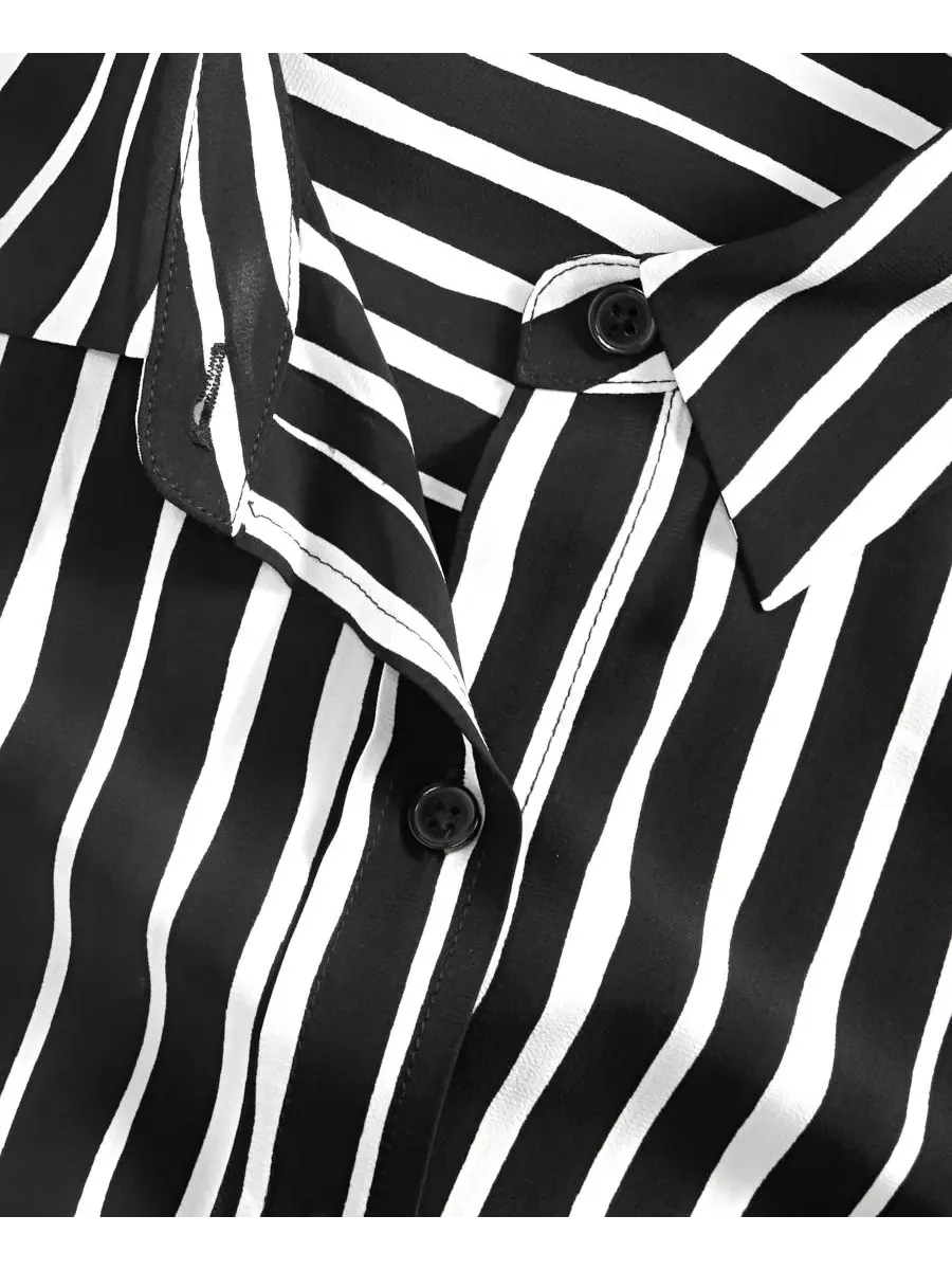 Рубашка с длинным рукавом в полоску Petite Striped Button-Up Shirt I.N.C. International Concepts — изображение 3 из 6