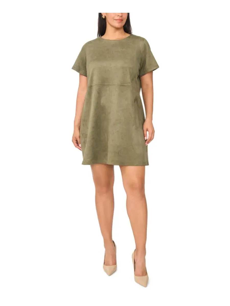 Платье-трапеция с открытыми швами, модель Plus Size Paneled Exposed Stitching Shift Mini Dress