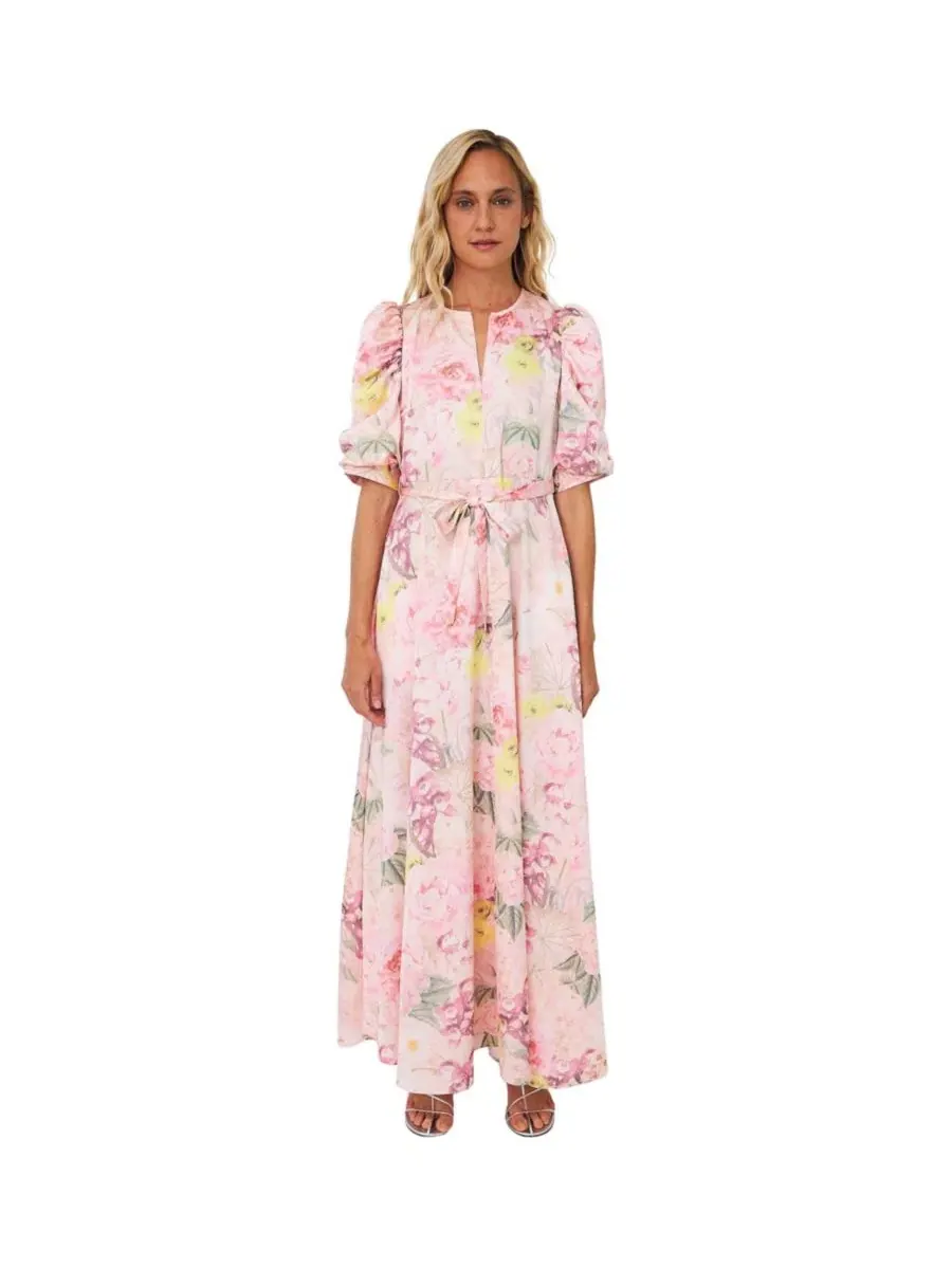 Макси-платье с цветочным принтом Kayla Floral Print Maxi Dress CRAS, Floral Garden