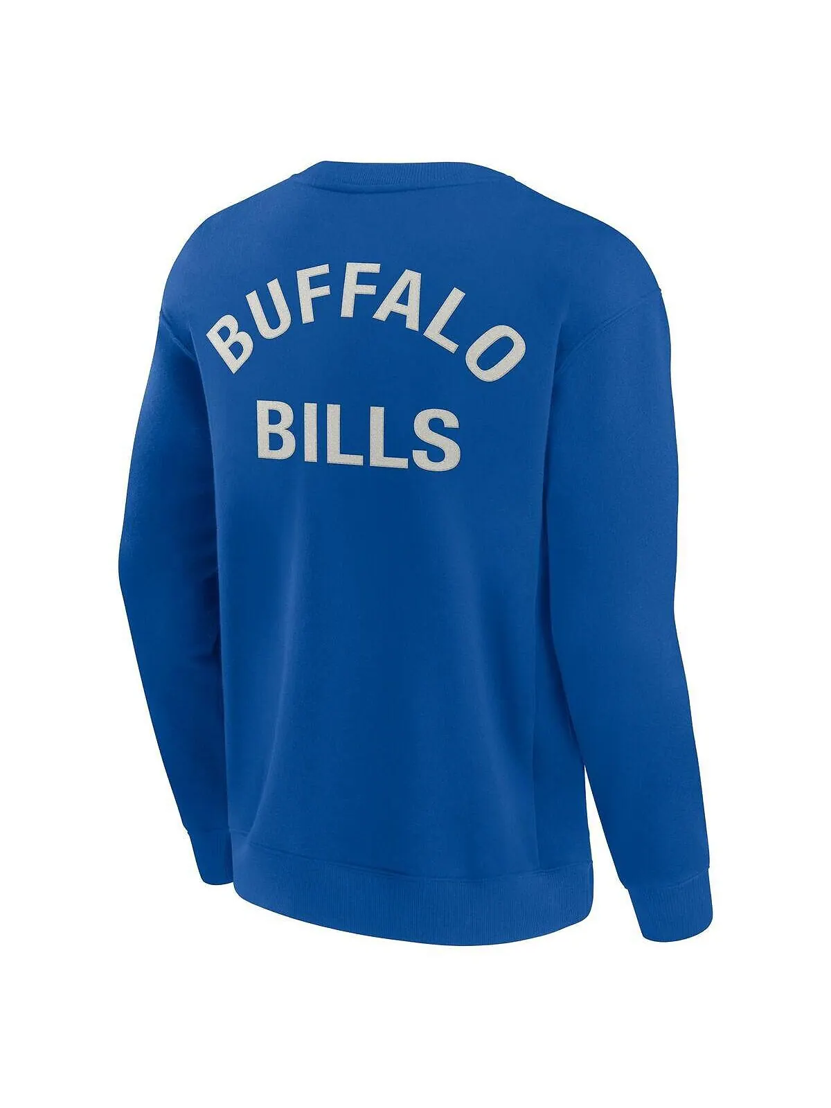 Мужской и женский супермягкий пуловер Royal Buffalo Bills, свитшот с круглым вырезом Fanatics — изображение 2 из 3