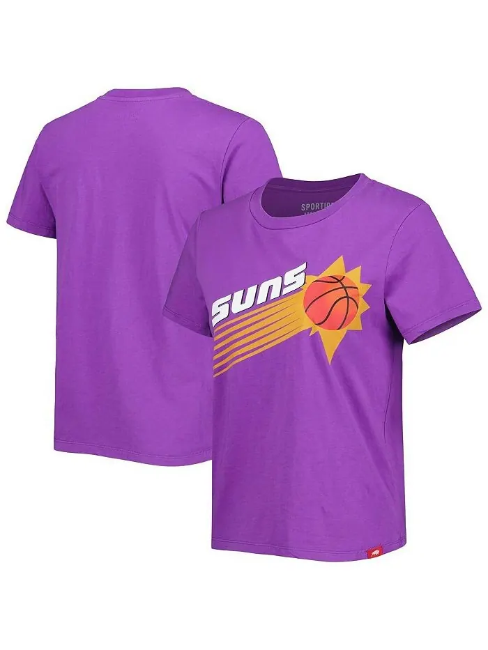Женская фиолетовая футболка Phoenix Suns Hardwood Classics Arcadia Elevated Sportiqe — изображение 1 из 3, фиолетовый