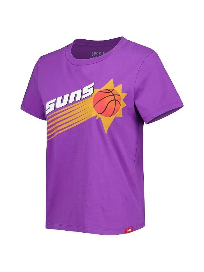 Женская фиолетовая футболка Phoenix Suns Hardwood Classics Arcadia Elevated Sportiqe — изображение 3 из 3, фиолетовый