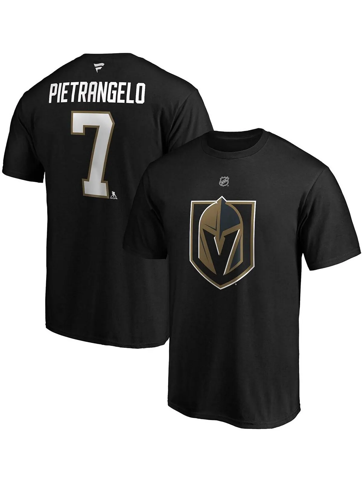 Мужская футболка alex pietrangelo black vegas golden knights authentic stack name and number — изображение 1 из 3, черный
