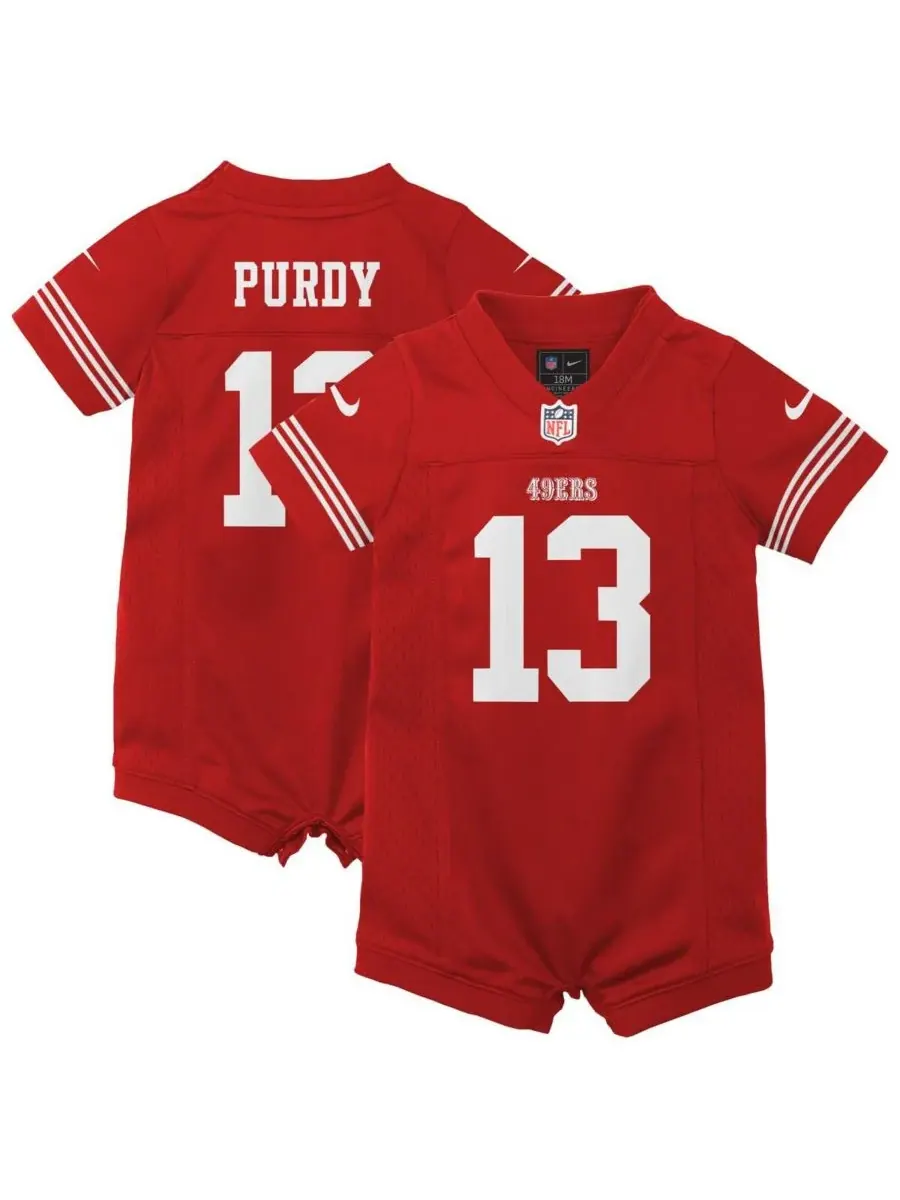 Детский игровой комбинезон-майка Scarlet Brock Purdy San Francisco 49ers для мальчиков и девочек — изображение 1 из 3, алый