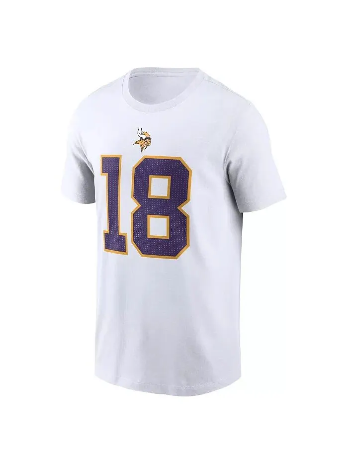 Мужская футболка с именем Джастина Джефферсона Уайта из Minnesota Vikings Nike — изображение 2 из 3