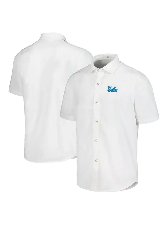 Мужская кнопочная рубашка UCLA Bruins Coconut Point Palm Vista Island Zone Camp Tommy Bahama — изображение 1 из 3