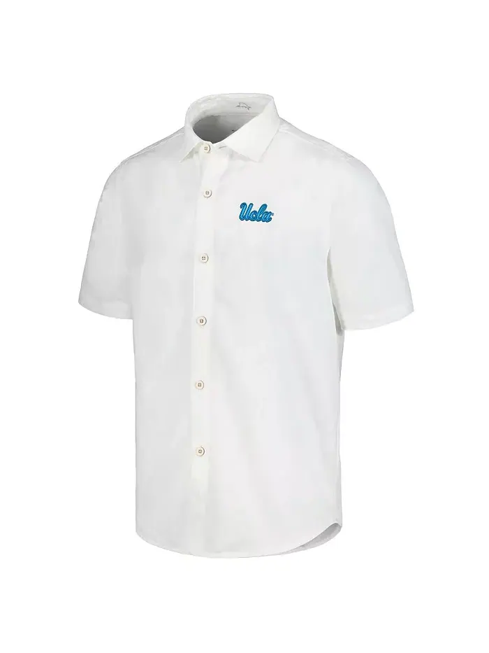 Мужская кнопочная рубашка UCLA Bruins Coconut Point Palm Vista Island Zone Camp Tommy Bahama — изображение 2 из 3