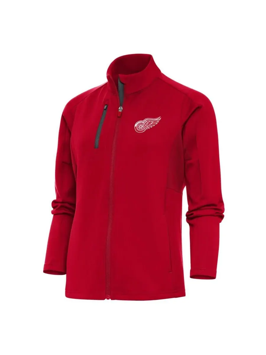 Antigua Женская красная куртка на молнии с логотипом команды Detroit Red Wings — изображение 1 из 1, красный