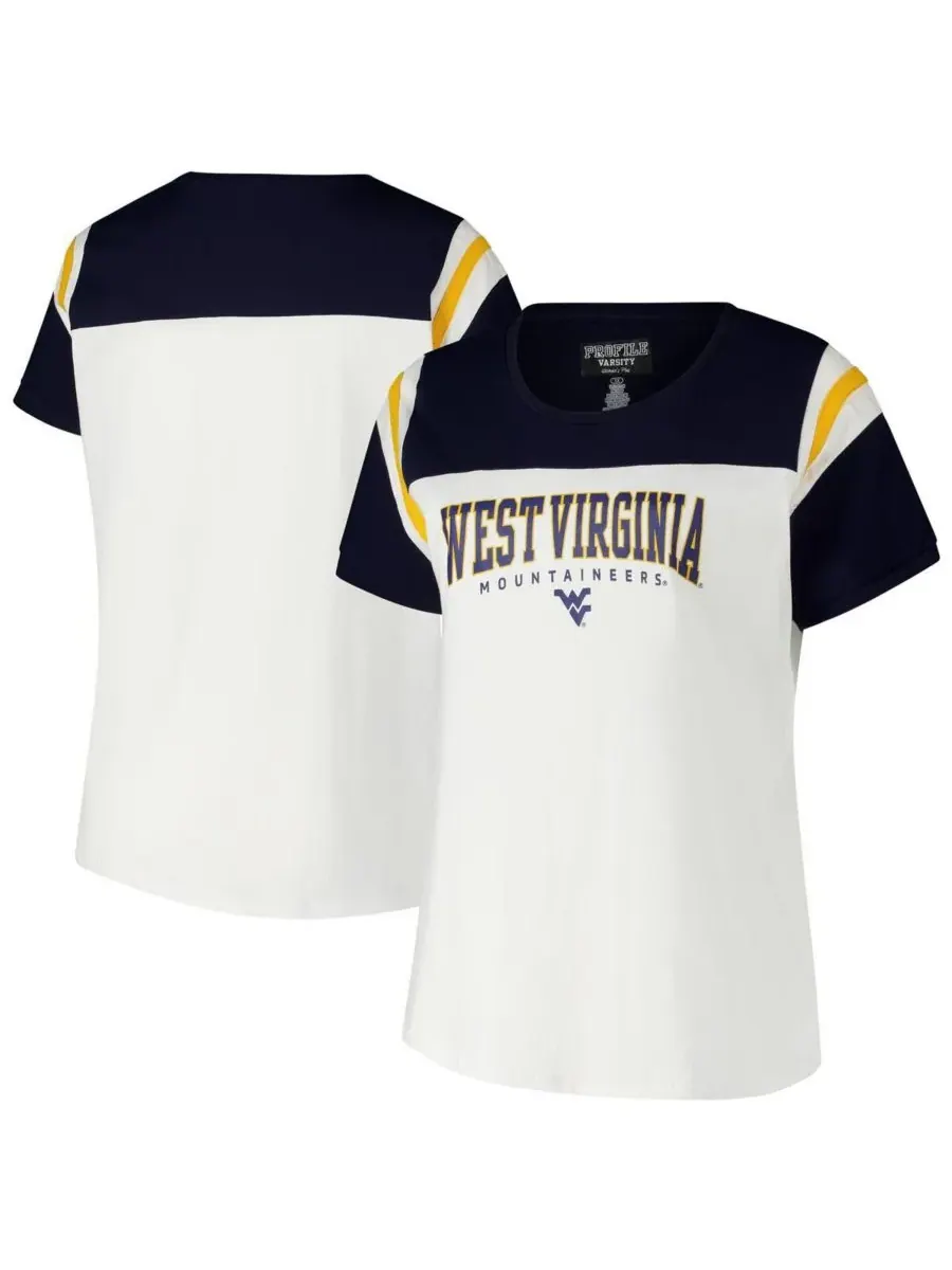 Fanatics Женская белая футболка West Virginia Mountaineers большого размера с символикой команды — изображение 1 из 3, белый