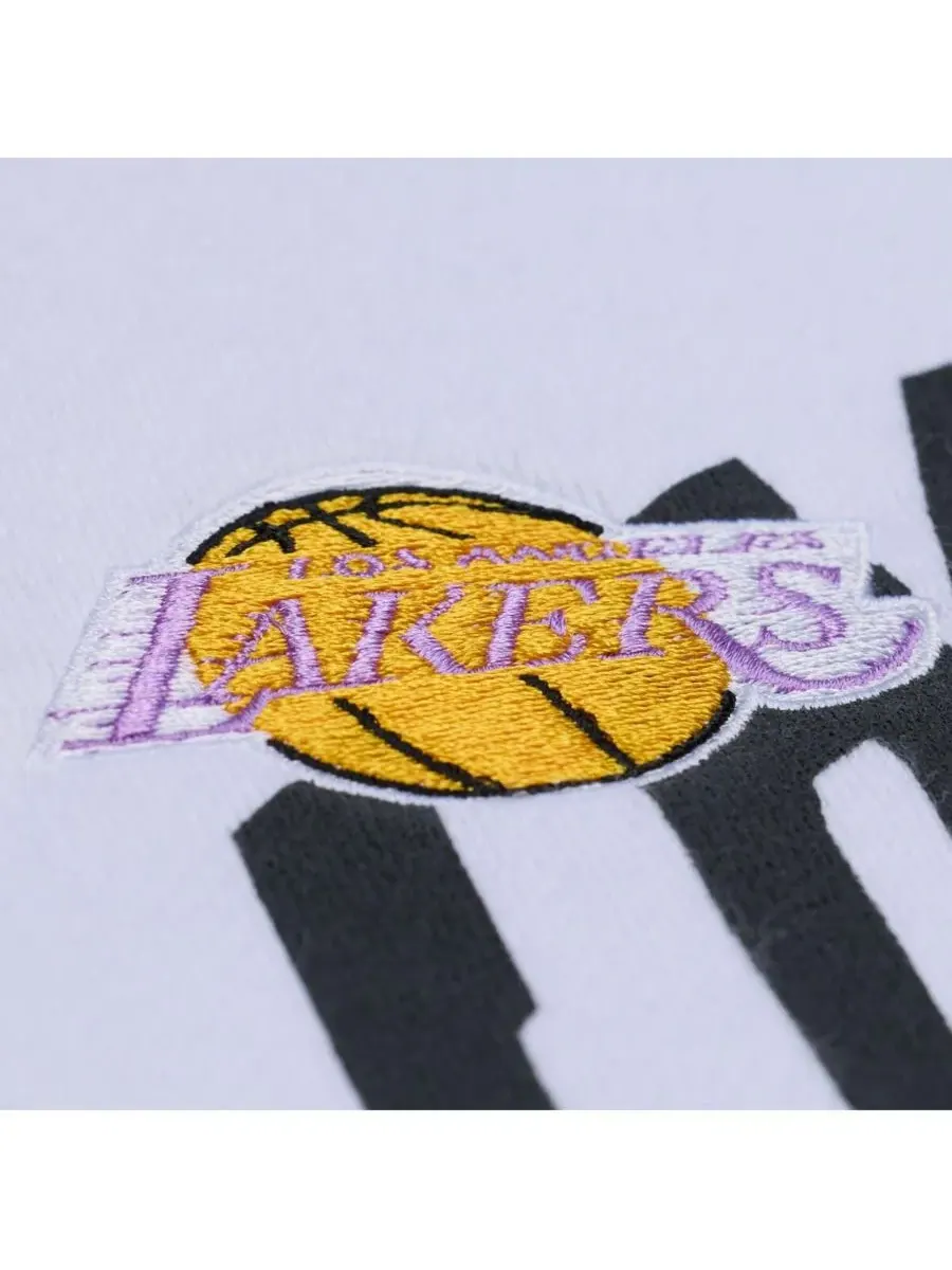 Mitchell & Ness Женская белая легкая толстовка с надписью Los Angeles Lakers — изображение 3 из 4, белый