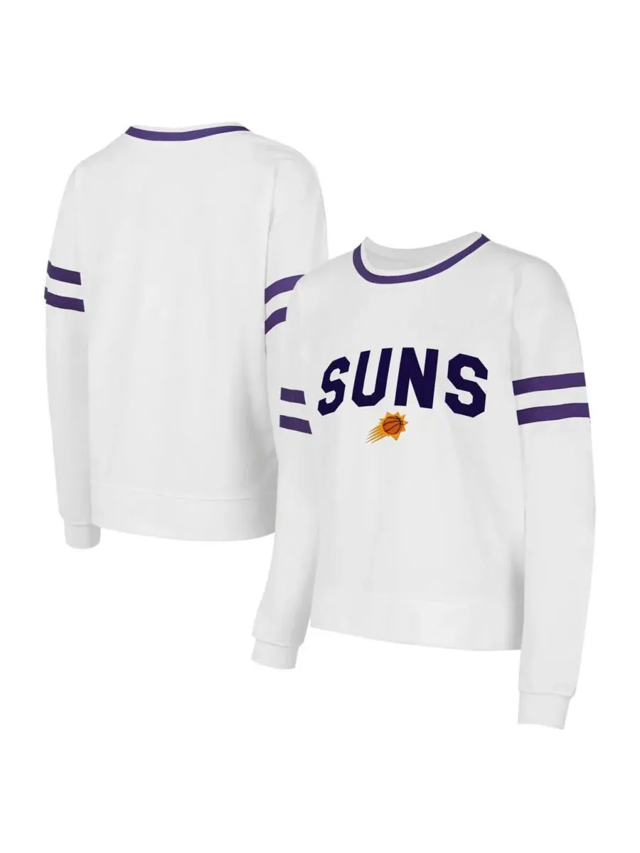 Concepts Sport Женская бело-фиолетовая толстовка Phoenix Suns Borough — изображение 1 из 3, белый фиолетовый