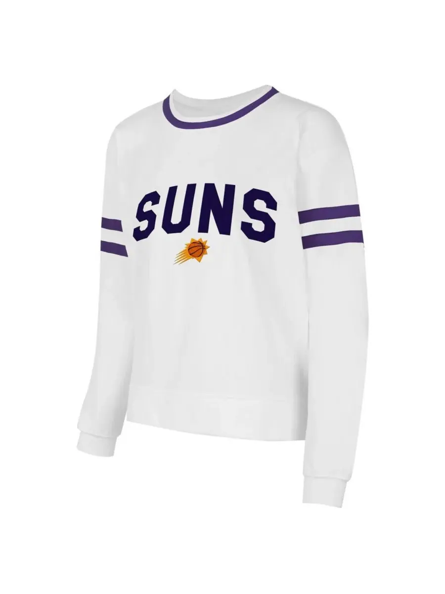 Concepts Sport Женская бело-фиолетовая толстовка Phoenix Suns Borough — изображение 3 из 3, белый фиолетовый