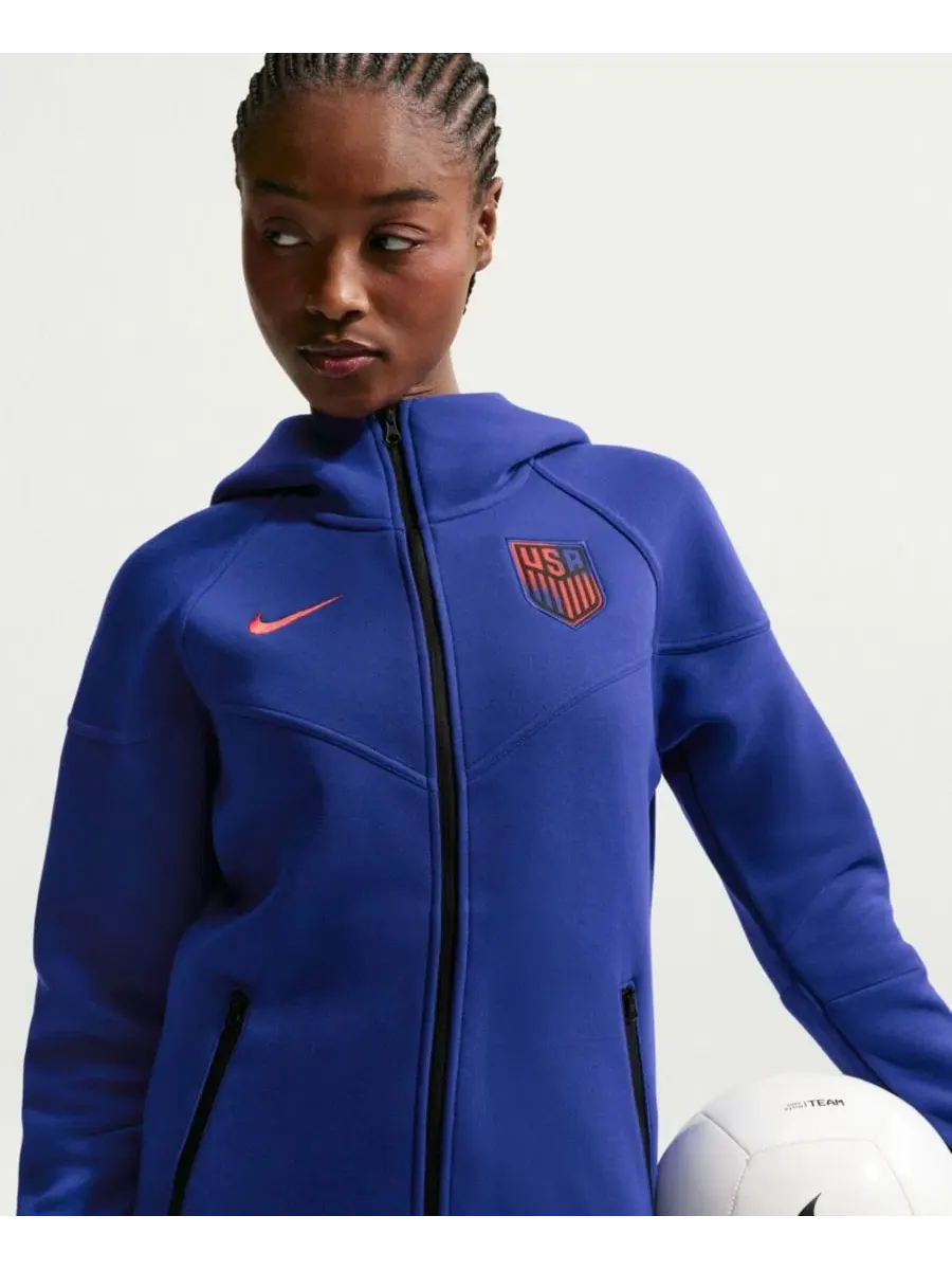 Женская худи Nike USMNT Tech Fleece Windrunner Full-Zip — изображение 3 из 5, королевский