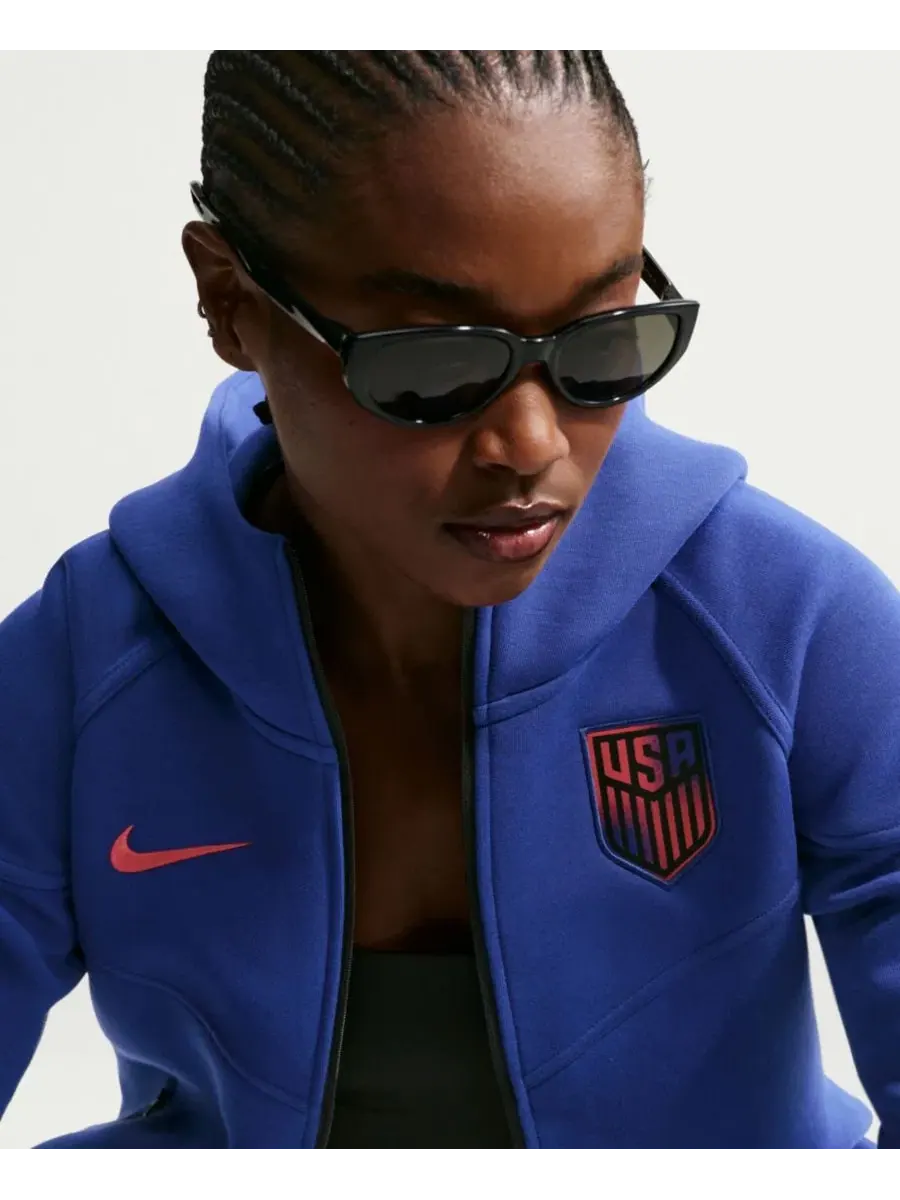 Женская худи Nike USMNT Tech Fleece Windrunner Full-Zip — изображение 5 из 5, королевский
