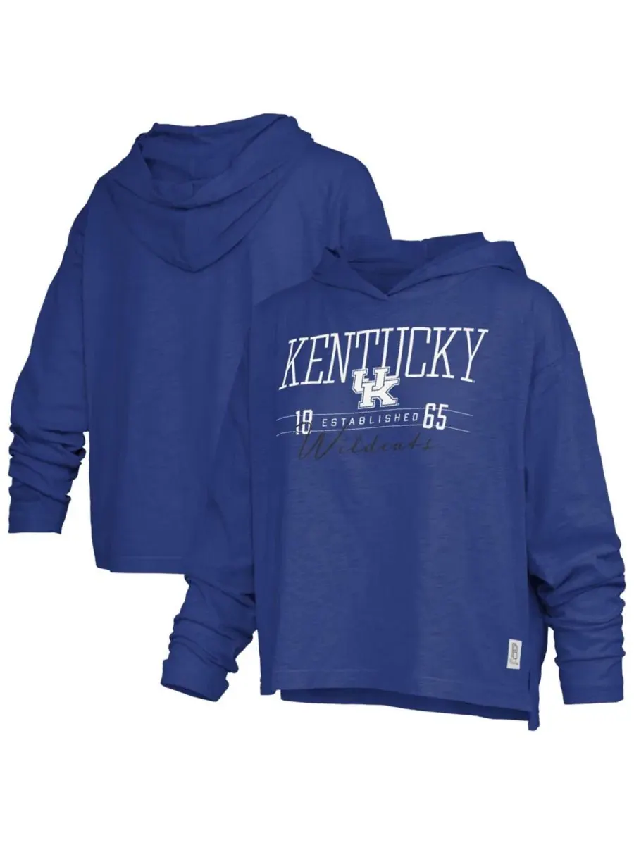 Женская худи-футболка с капюшоном и длинным рукавом, с принтом, Kentucky Wildcats Castillo Slub — изображение 1 из 3