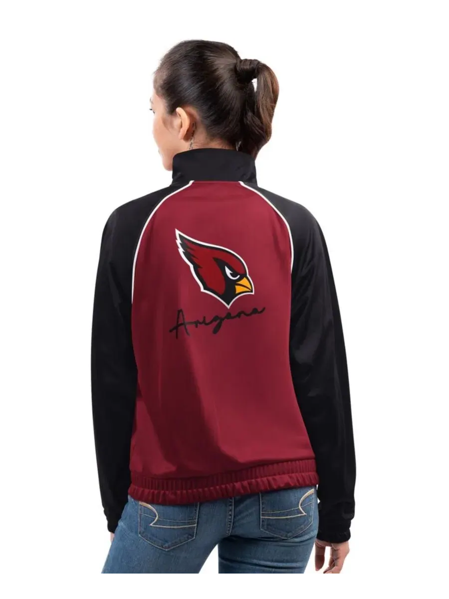 Женская куртка-бомбер с молнией, с вышитым логотипом, Arizona Cardinals G-III 4Her by Carl Banks — изображение 2 из 2