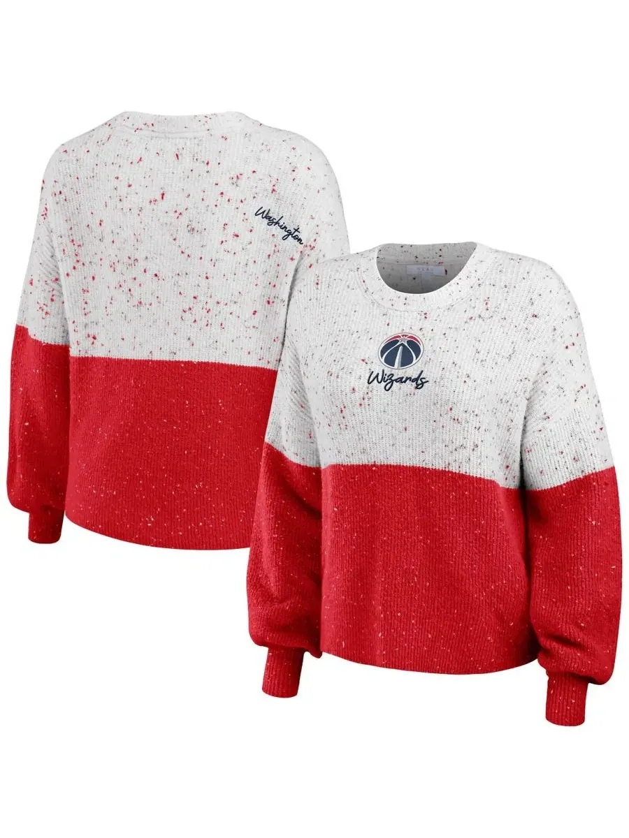 Свитер-пуловер женский с принтом Washington Wizards WEAR by Erin Andrews — изображение 1 из 3, белый