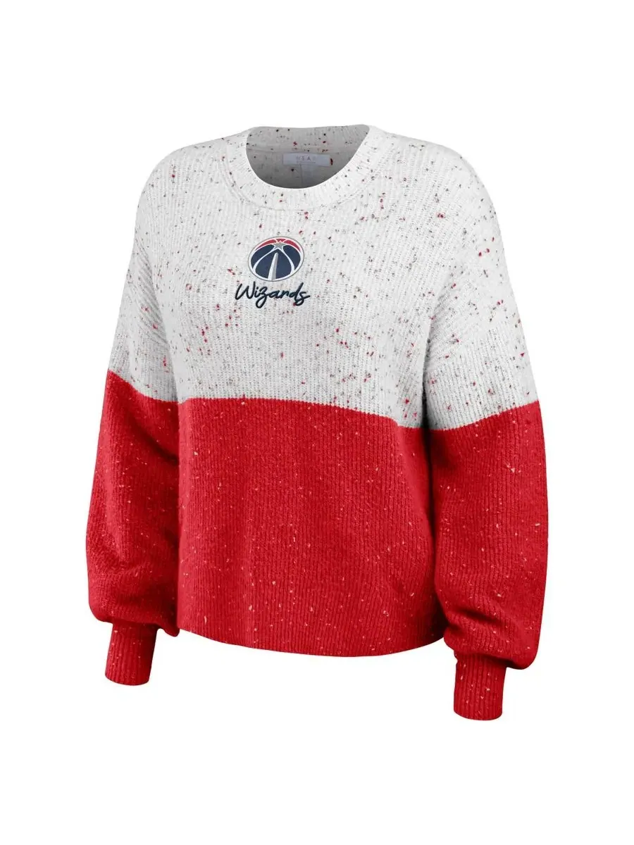 Свитер-пуловер женский с принтом Washington Wizards WEAR by Erin Andrews — изображение 2 из 3, белый