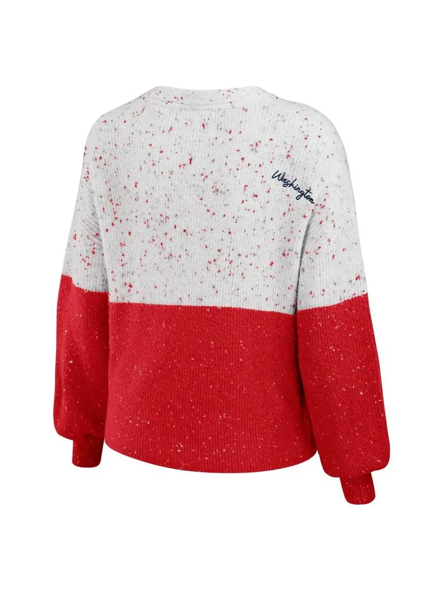Свитер-пуловер женский с принтом Washington Wizards WEAR by Erin Andrews — изображение 3 из 3, белый