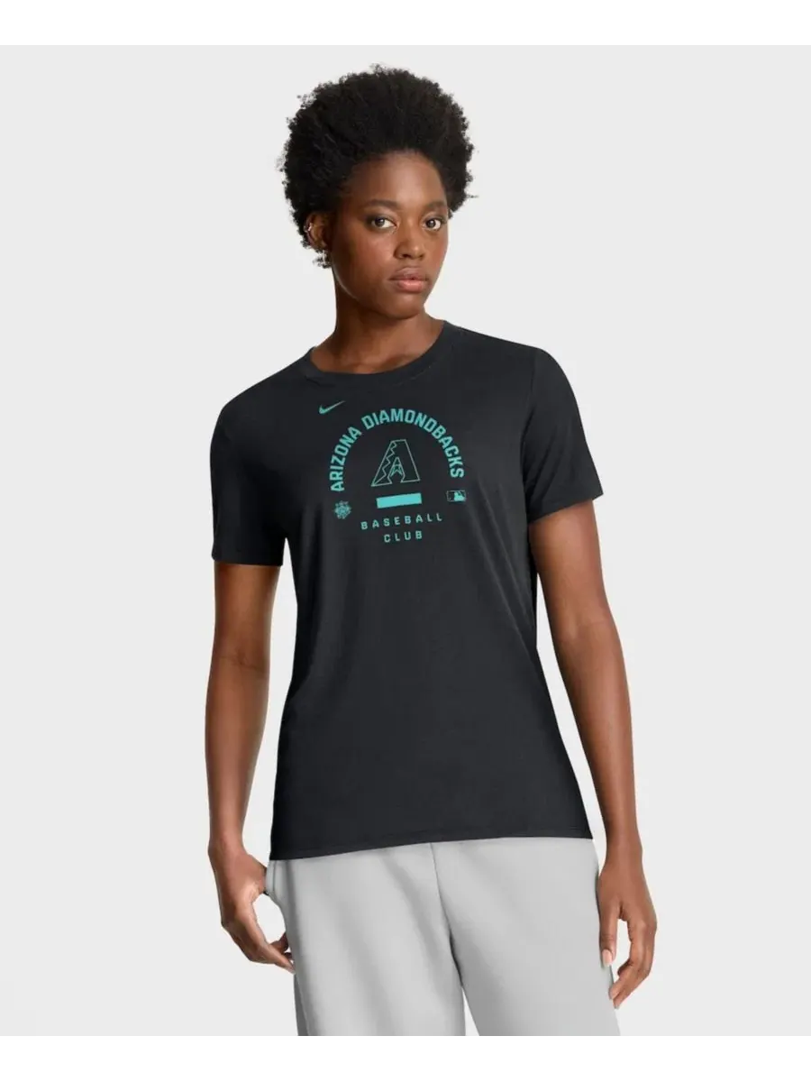 Футболка Nike Arizona Diamondbacks Authentic Collection Early Work Tri-Blend Dri-FIT — изображение 3 из 5, черный