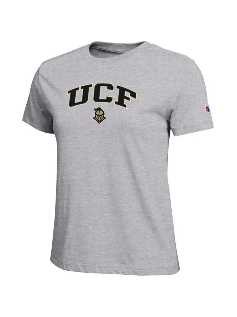 Champion Женская серая футболка UCF Knights с изогнутым логотипом — изображение 2 из 3, серый