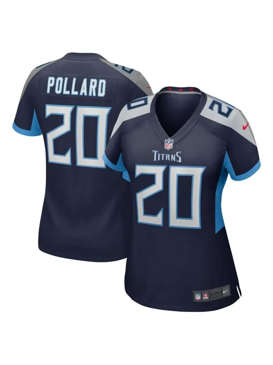 Nike Женская игровая футболка Тони Полларда темно-синего цвета команды Tennessee Titans — изображение 1 из 5, темно-синий