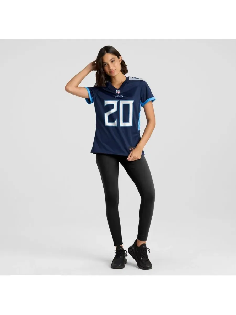 Nike Женская игровая футболка Тони Полларда темно-синего цвета команды Tennessee Titans — изображение 4 из 5, темно-синий