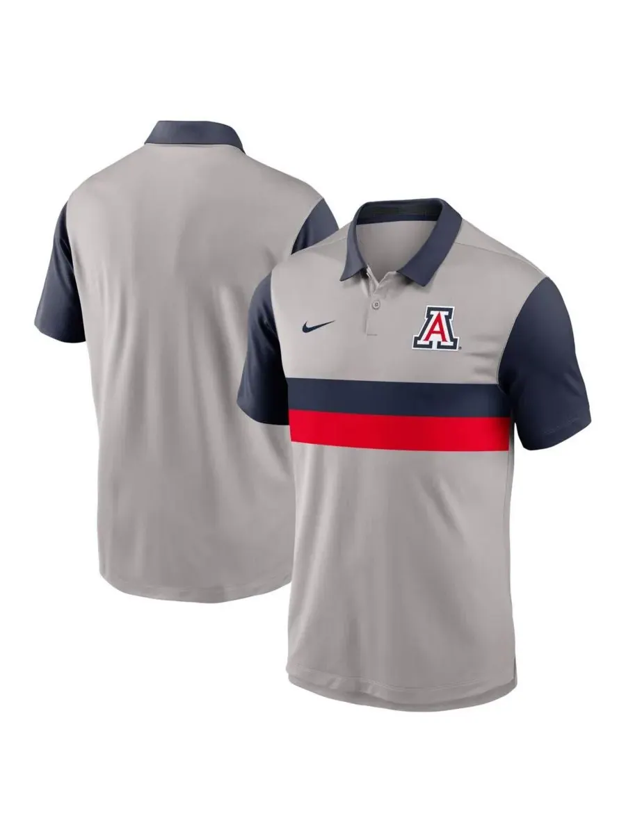 Nike Мужская серо-синяя поло-рубашка Arizona Wildcats Vapor Performance — изображение 1 из 3, серый темно-синий
