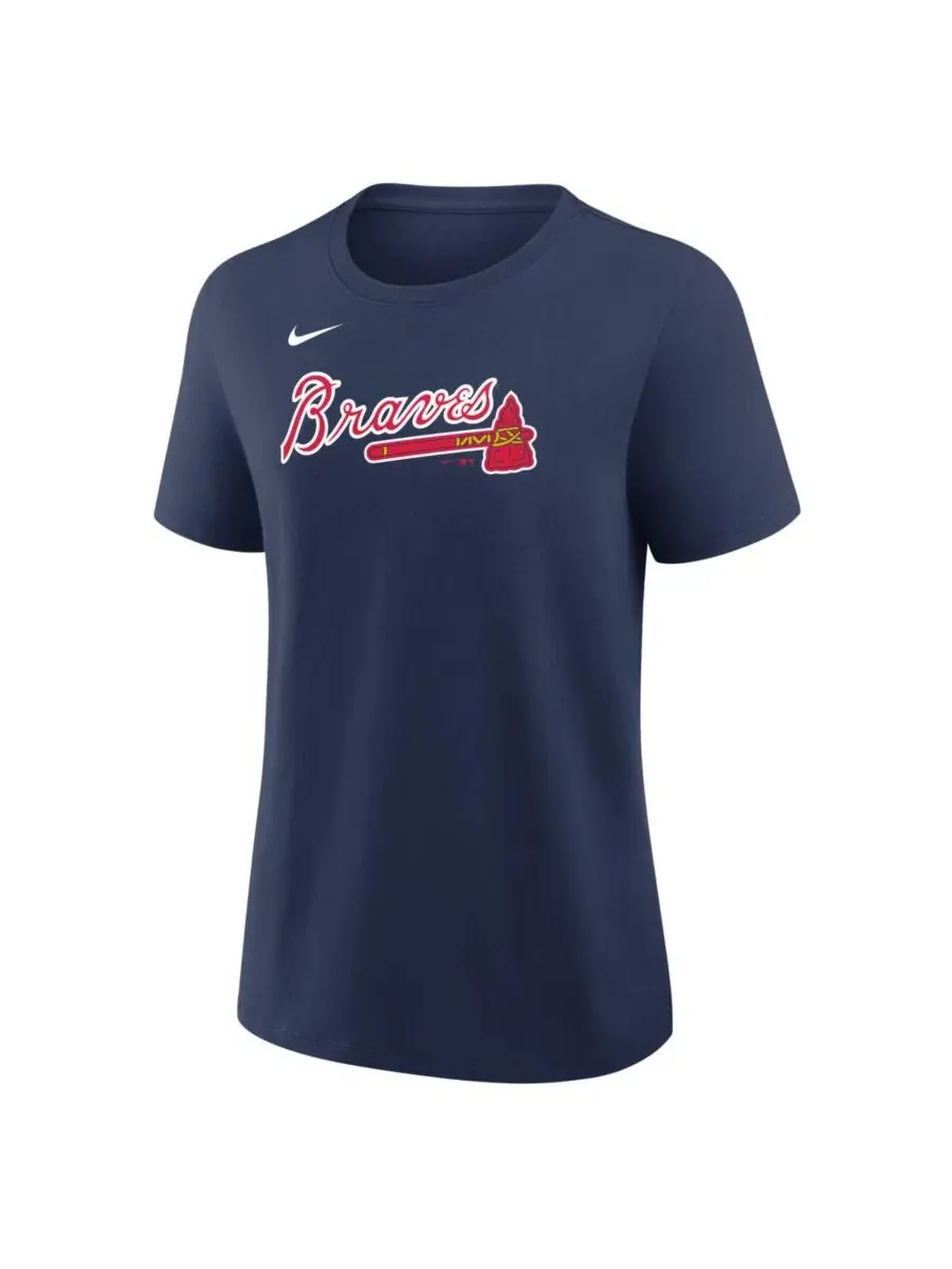 Футболка с длинным рукавом Austin Riley Name & Number Nike — изображение 2 из 3, темно-синий