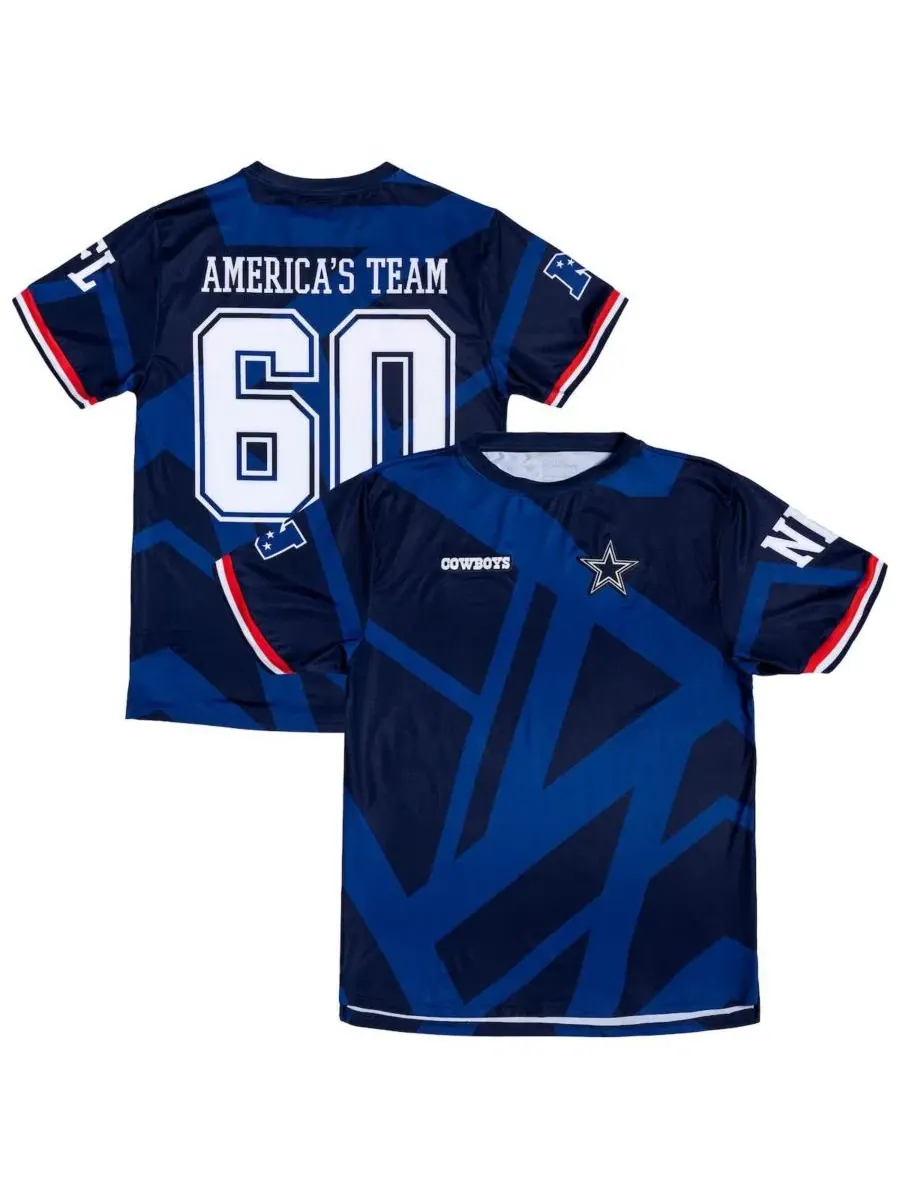 Футболка с принтом Dallas Cowboys America's Team Fashion Soccer Jersey Dallas Cowboys Merchandise
