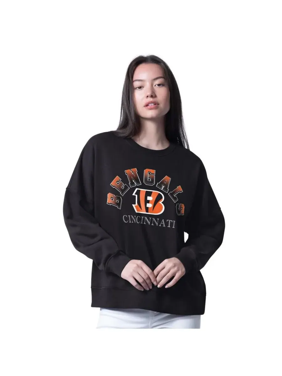 G-III 4Her by Carl Banks Женская черная толстовка оверсайз с символикой Cincinnati Bengals и — изображение 1 из 2, черный