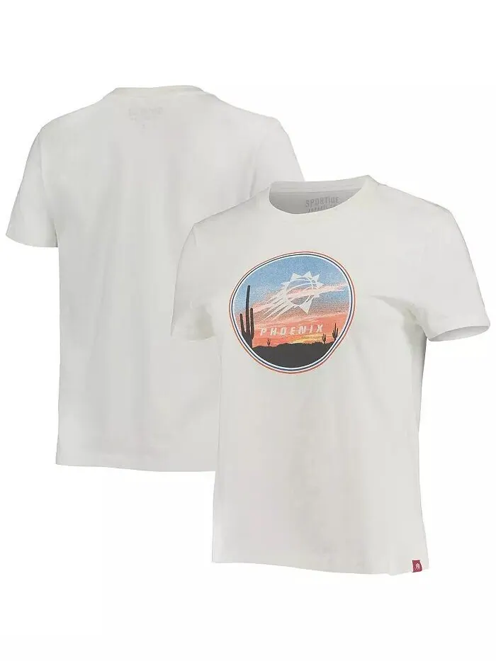 Женская белая футболка Phoenix Suns Arcadia Sportiqe — изображение 1 из 3