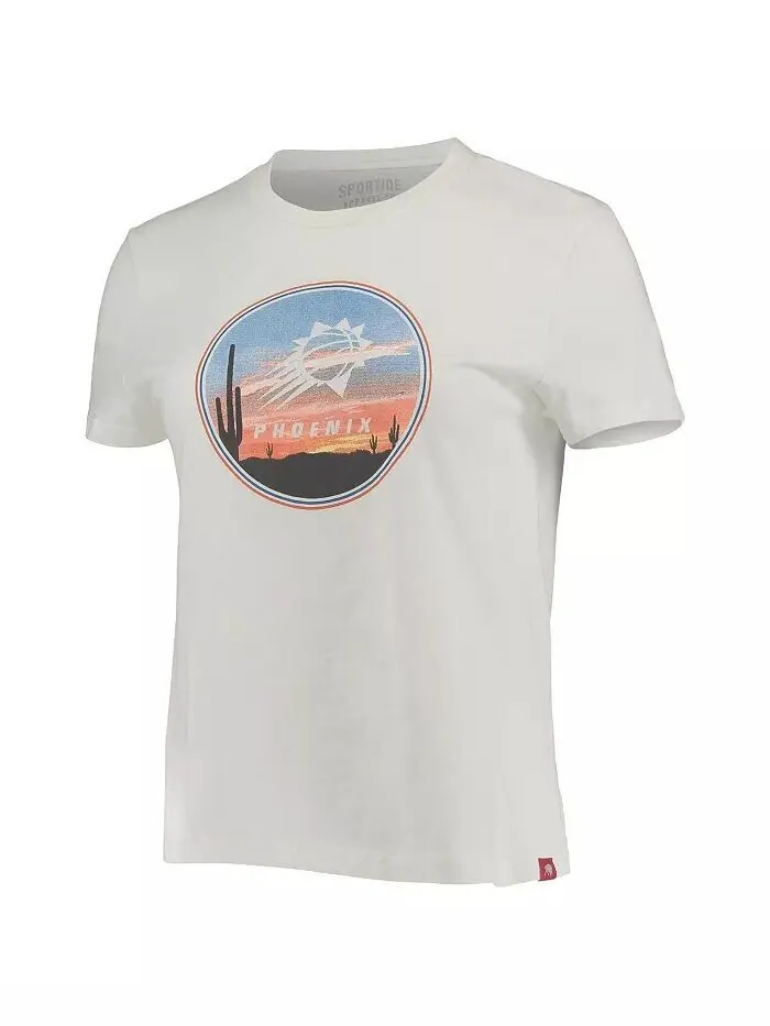 Женская белая футболка Phoenix Suns Arcadia Sportiqe — изображение 2 из 3