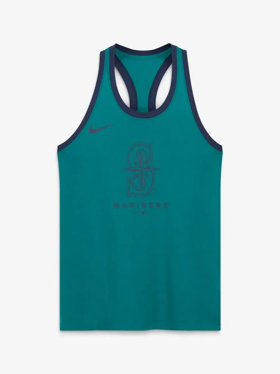 Майка без рукавов с технологией Dri-FIT Seattle Mariners Nike — изображение 4 из 5, бирюзовый