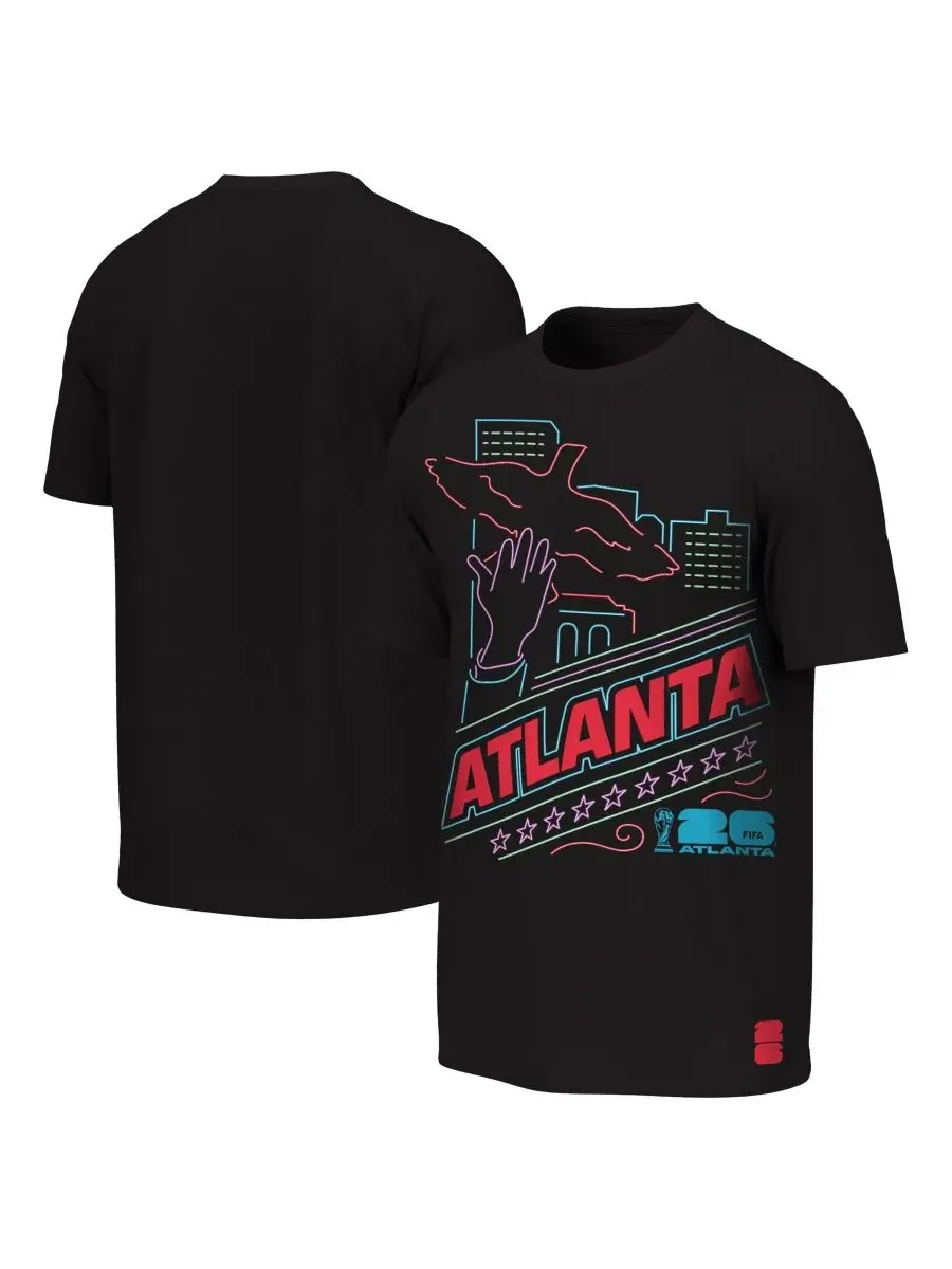 Футболка с принтом Neon City Night, FIFA World Cup 2026 Atlanta Outerstuff — изображение 1 из 3, черный